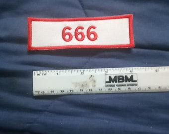 666 iron on patch