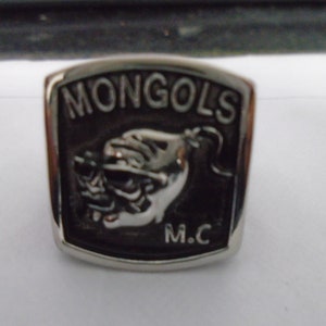 Mongol's M C Stainless Steel Size 11 Ring- one week sale