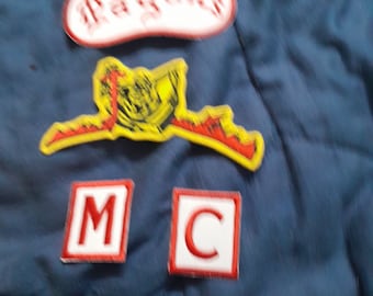 Pagan's M C front Patch set