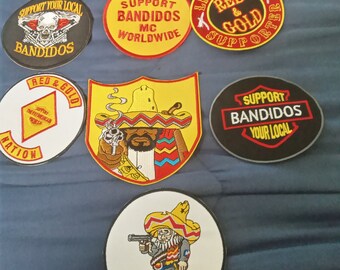 7 Support Bandidos M C iron on patches