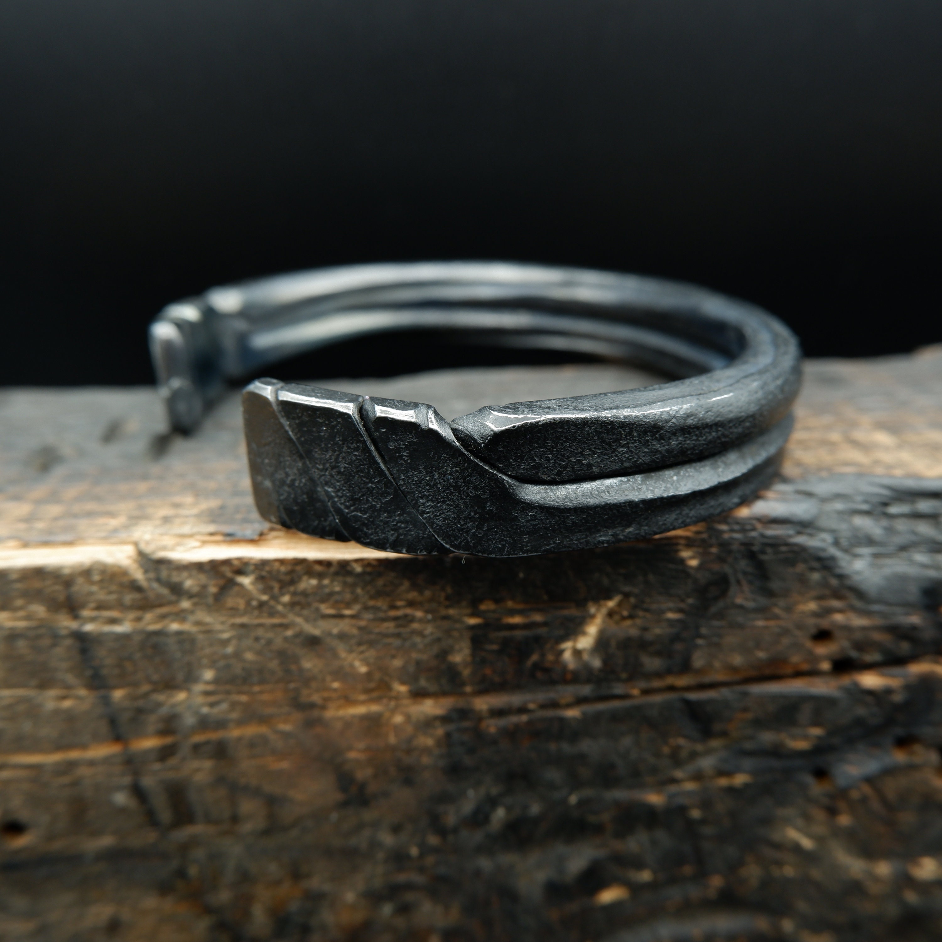 Iron Cuff Bracelet Hand Bracelet Rustic Bracelet Etsy