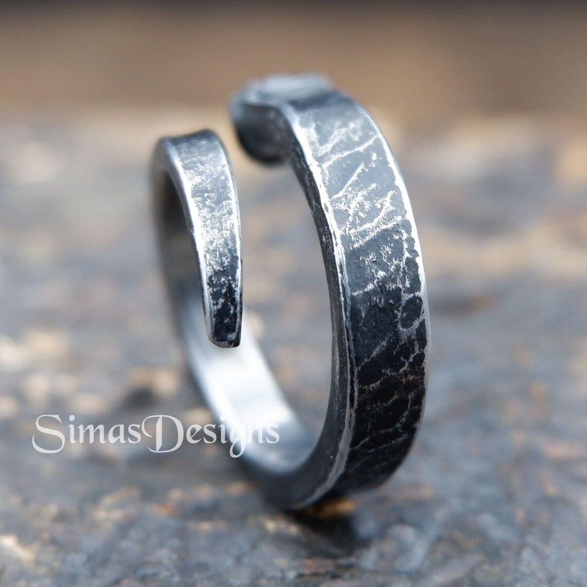 Iron Ring Horseshoe Nail Ring Hand Ring Etsy