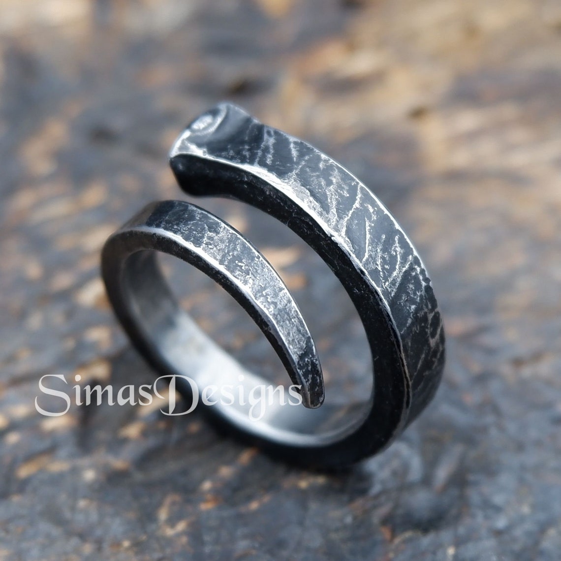Iron Ring Horseshoe Nail Ring Hand Ring Etsy