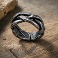 Hand Forged Braided Iron Ring, Women's or Men's Celtic Ring, Viking Wedding Band, Handmade Blacksmith Jewelry product logo