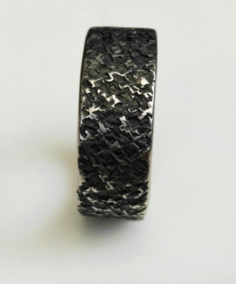Textured ring stainless steel ring Hammered ring Rustic ring Minimalist ring Wedding ring stainless steel ring