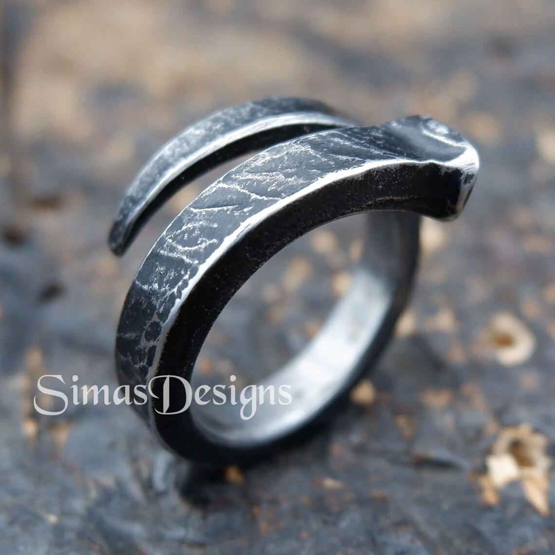 Iron Ring Horseshoe Nail Ring Hand Ring Etsy