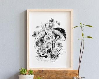 Illustrations collection "Alice" A4 plusieurs motifs