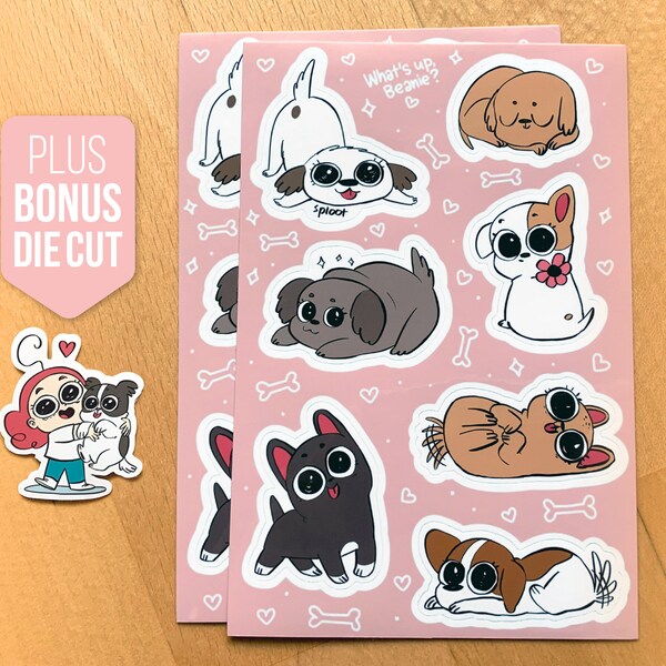 Cute Puppy Sticker Sheet