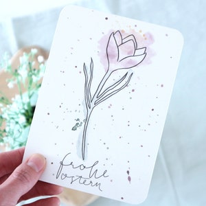Krokus / Postkarte / A6 / runde Ecken
