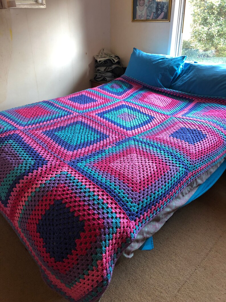 Coloured Queen Size Blanket Etsy