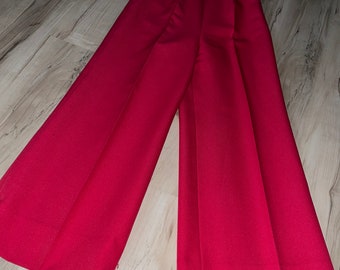 Vintage Handmade Hot Pink Wide Leg Trousers