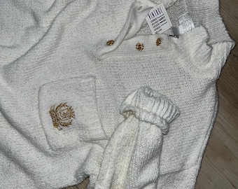Vintage Western Connection White Embroidered Sweater M