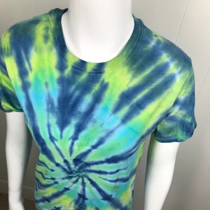 Vintage Blue and Green Tie Dye Tee