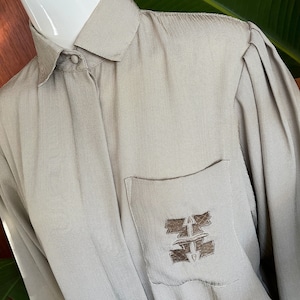 Vintage Taupe Jac Dale Western Blouse 36