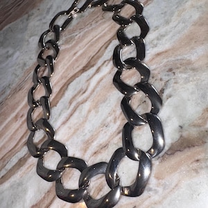 Vintage Chunky Silver Chain Necklace