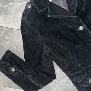 Black Suede Jacket Women Etsy UK