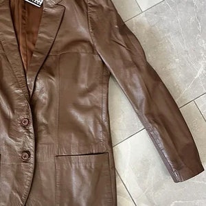 Veste en cuir véritable « Verra Pelle » vintage