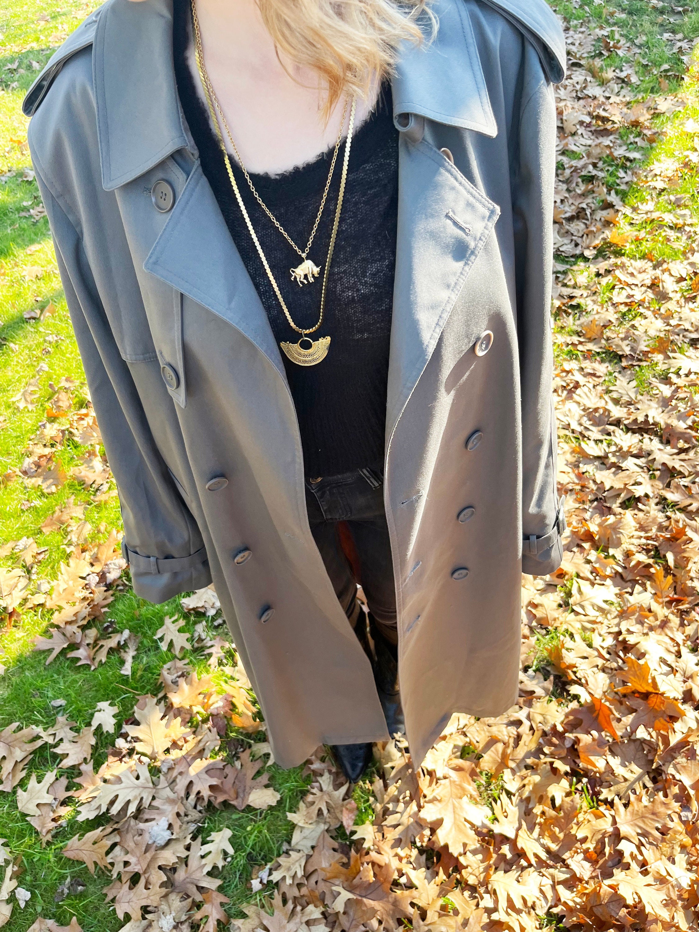 Vintage Grey 'bellissimo' Trench Sz 44R - Etsy Canada