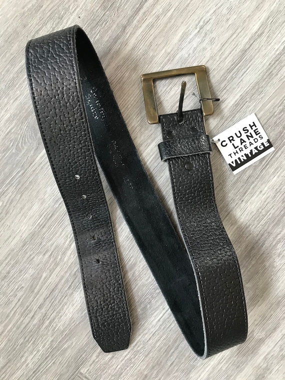 Black Leather 'Country Squire' Belt