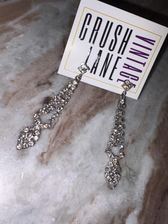 Boucles d'oreilles pendantes à strass Argent Au paris - Femme