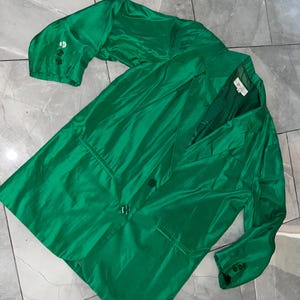 Vintage Two Roads Green Silk Blazer