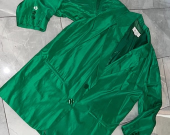 Blazer vintage de seda verde de Two Roads
