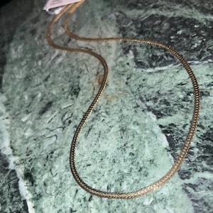 Vintage Gold Fischgrätenmuster Kette