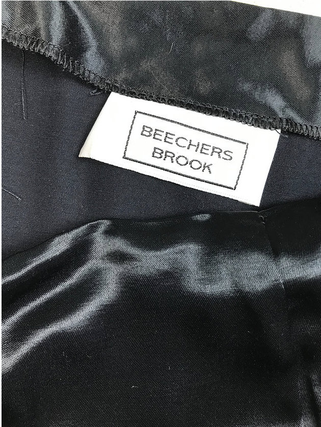 Vintage Black Satin 'beechers Brook' Skirt - Etsy