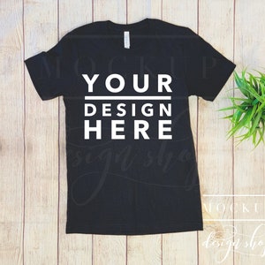 Bella Canvas 3001 Black Mockup / Bleached t shirt / Trending now / Gildan 64000 mockup / Wholesale tshirts / Popular right now