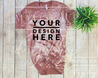Bleach Mint Bella Canvas 3001 Mockup Flat Lay Unisex T Shirt Etsy