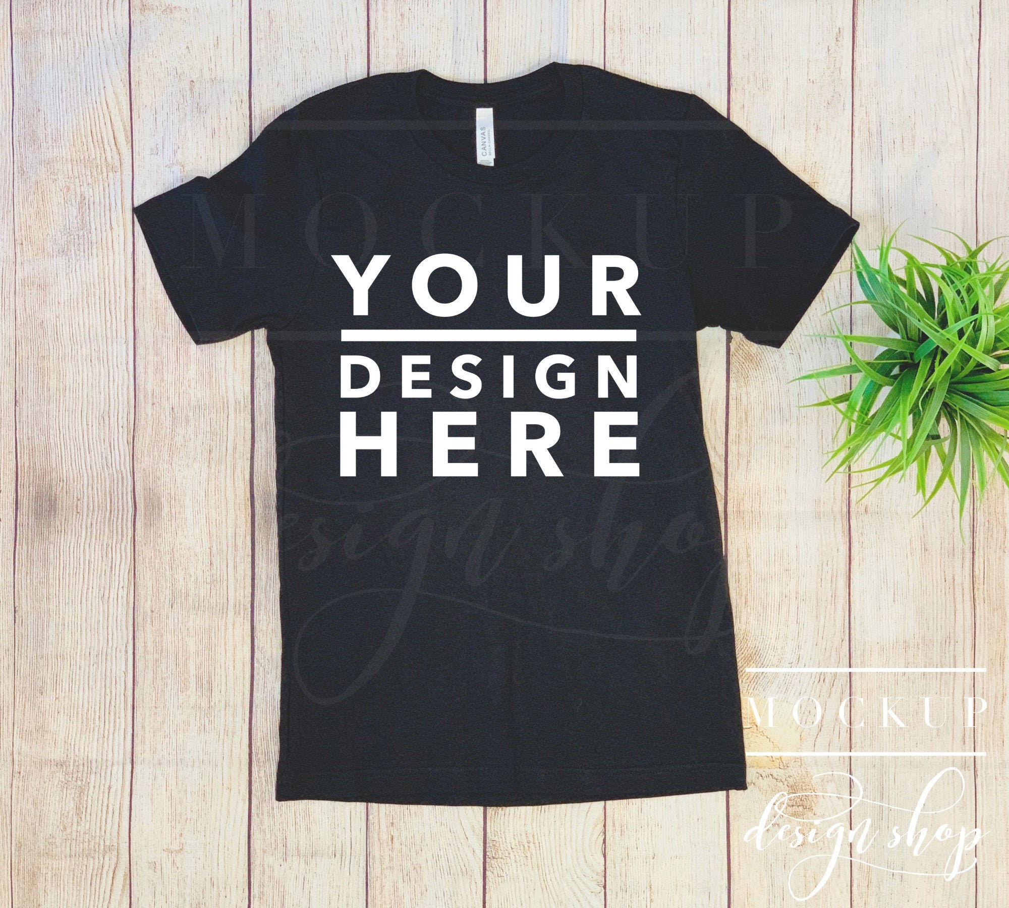 Bella Canvas 3001 Black Mockup 