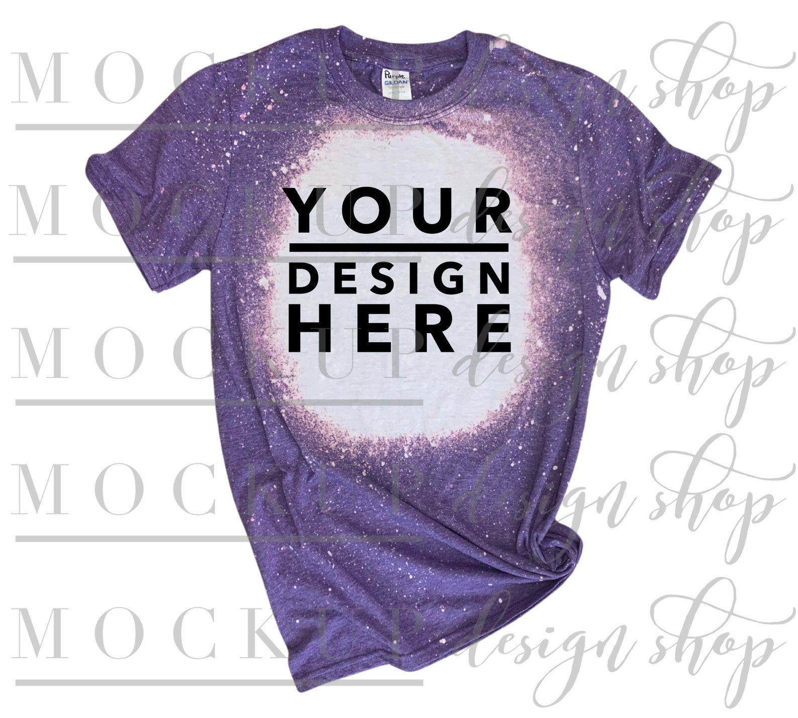 Download Gildan Heather BLEACHED Mockup BUNDLE 10 / Bleached t ...