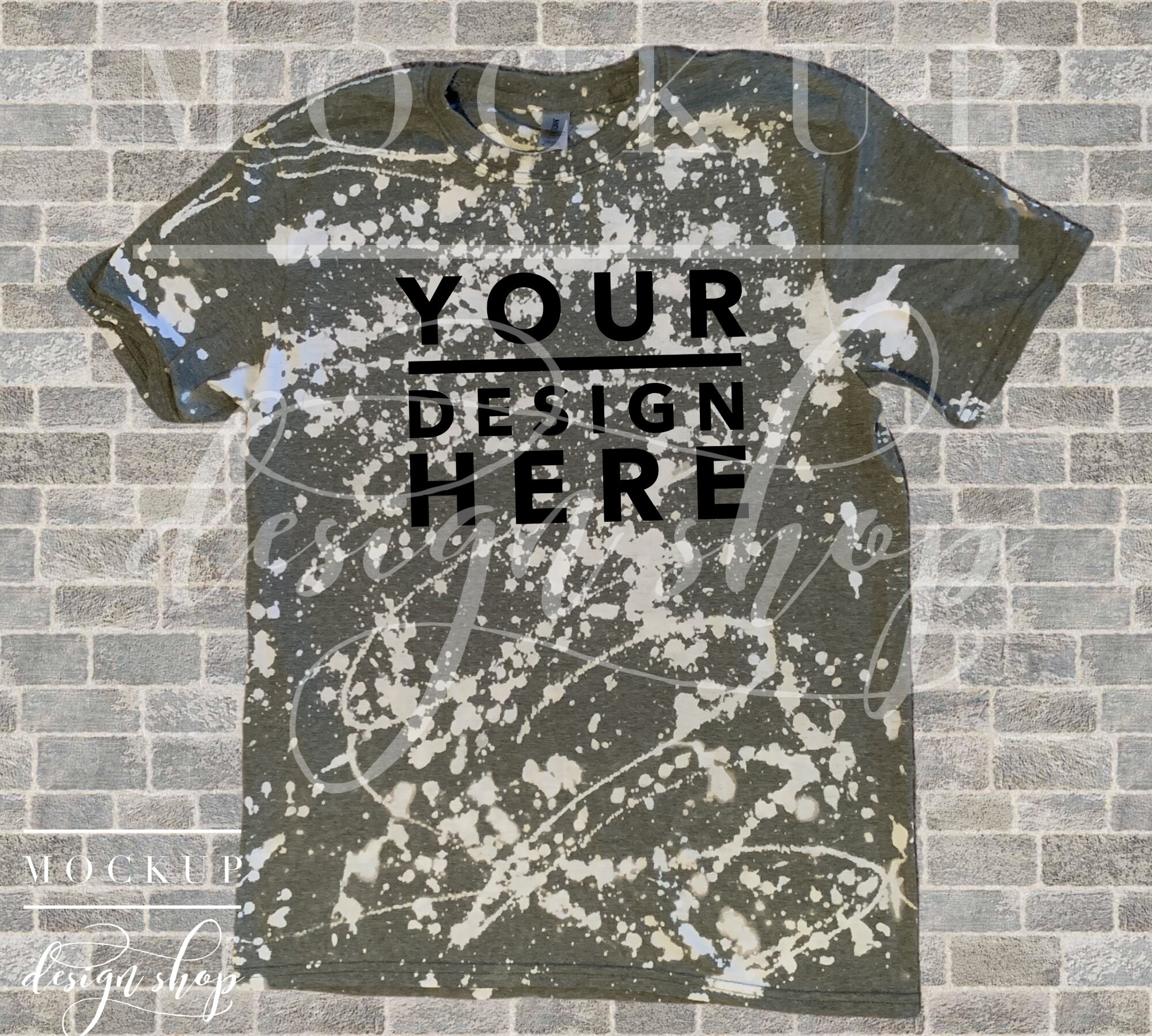 army green bleached shirt