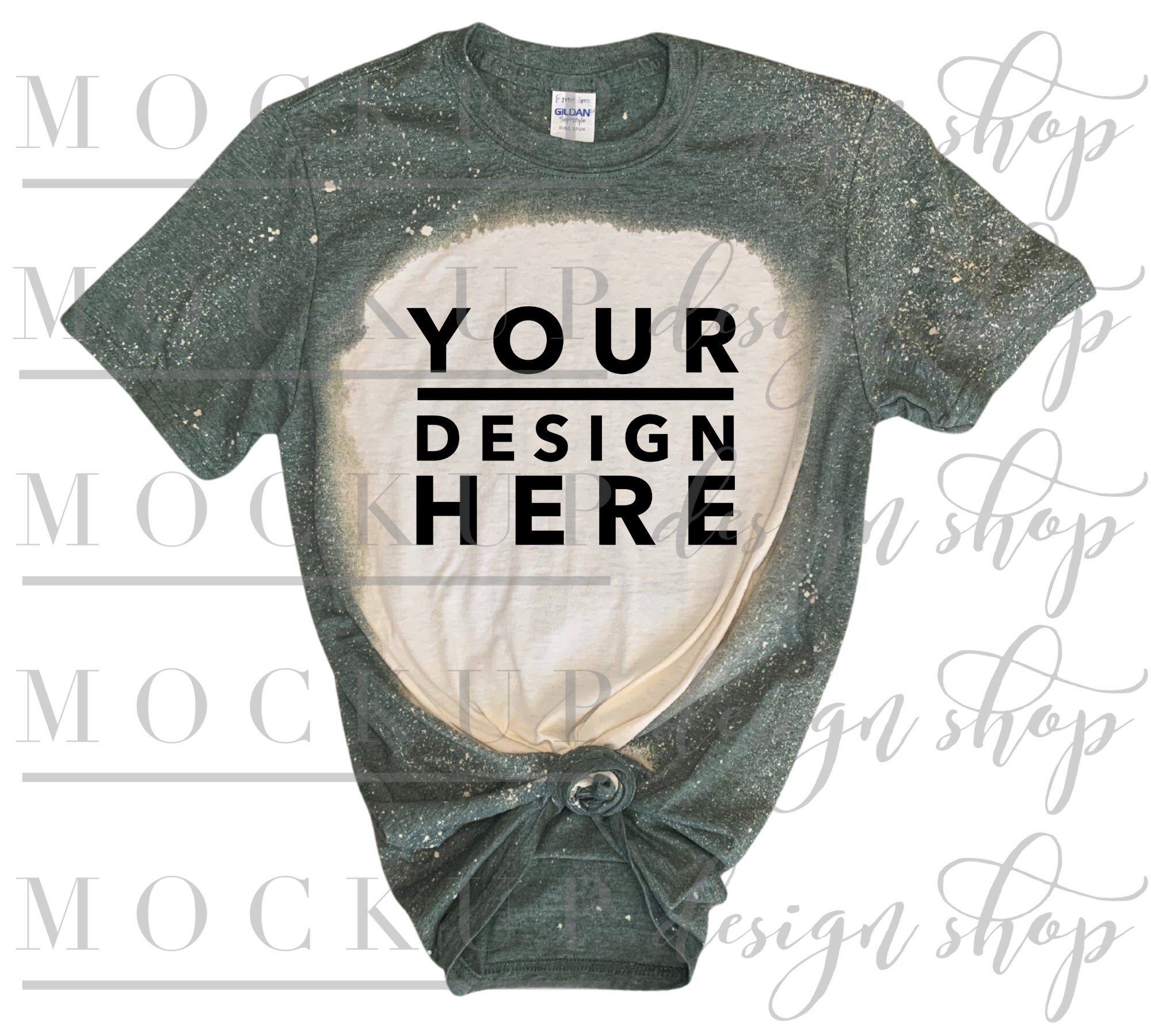 Download Gildan Heather BLEACHED Mockup BUNDLE 10 / Bleached t ...