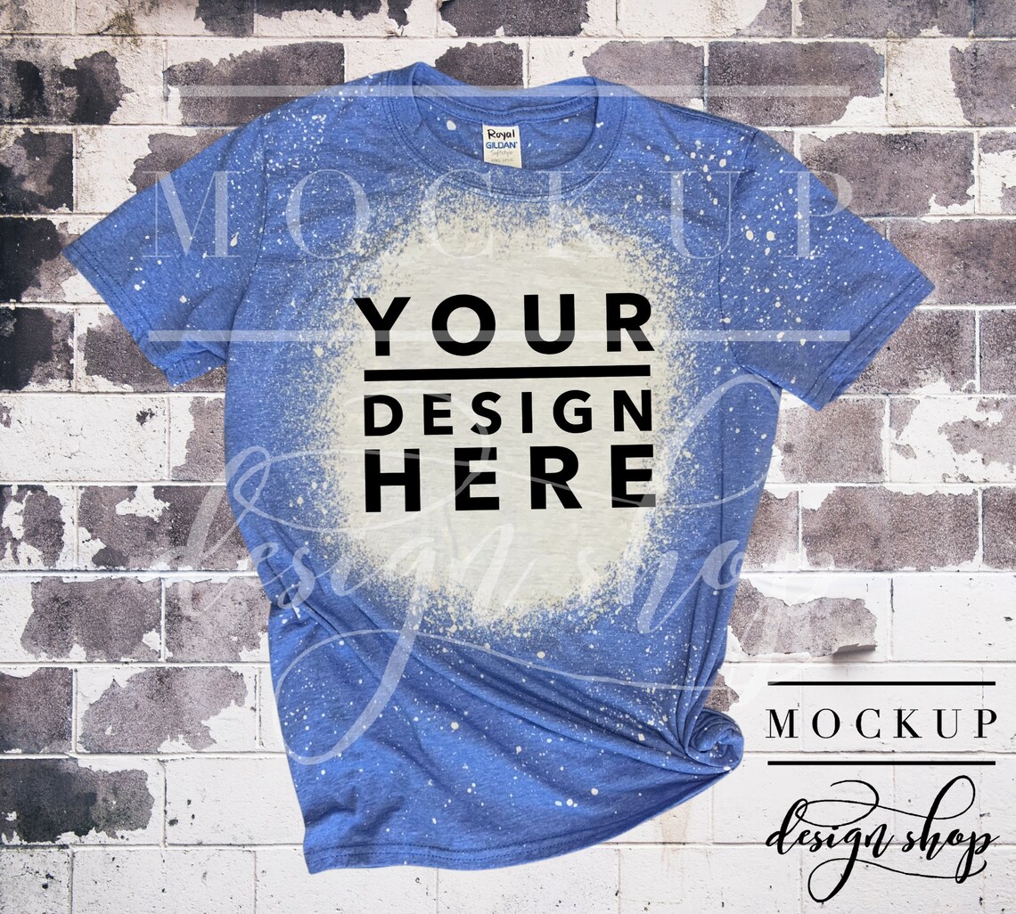 Download Gildan Heather BLEACHED Mockup BUNDLE / Bleached t shirt ...