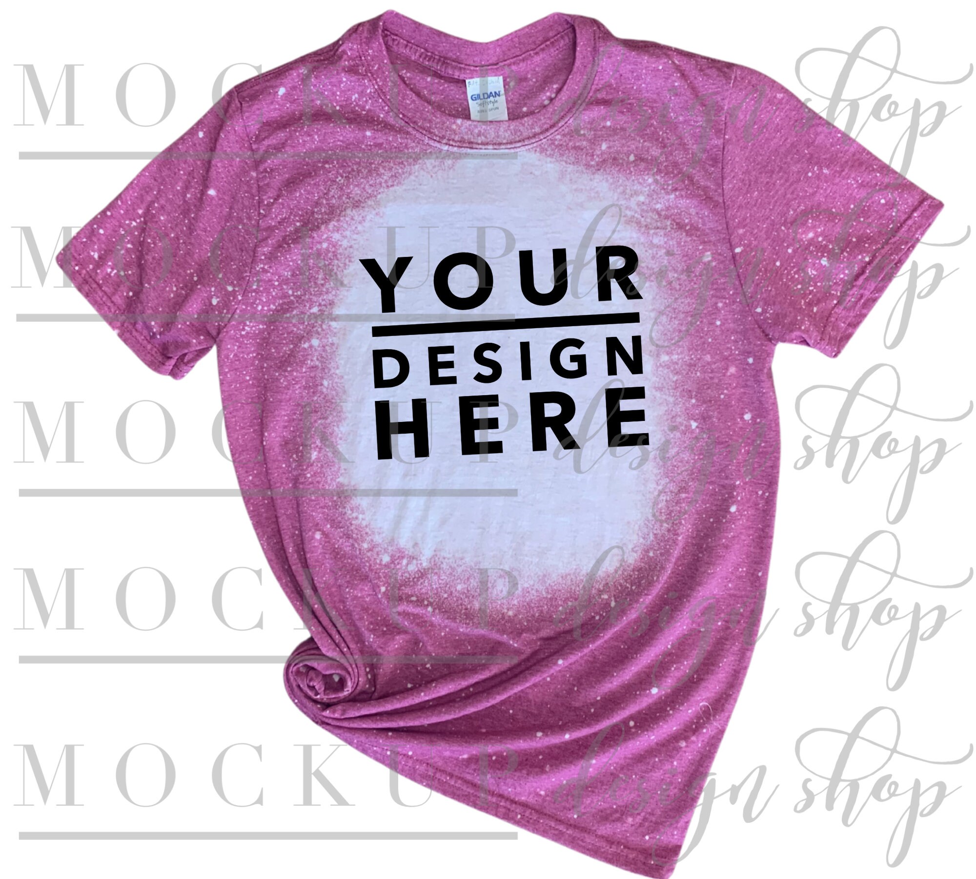 Download Gildan Heather BLEACHED Mockup BUNDLE 10 / Bleached t ...