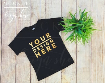 BLACK TODDLER Bella Canvas 3001 Mockup / Bleached t shirt / Trending now / Gildan 64000 mockup / Wholesale tshirts / Popular right now