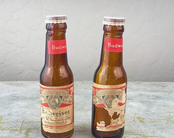 Vintage Beer Bottle Salt and Pepper Shaker Sets Falstaff+Carling Beer Black Label
