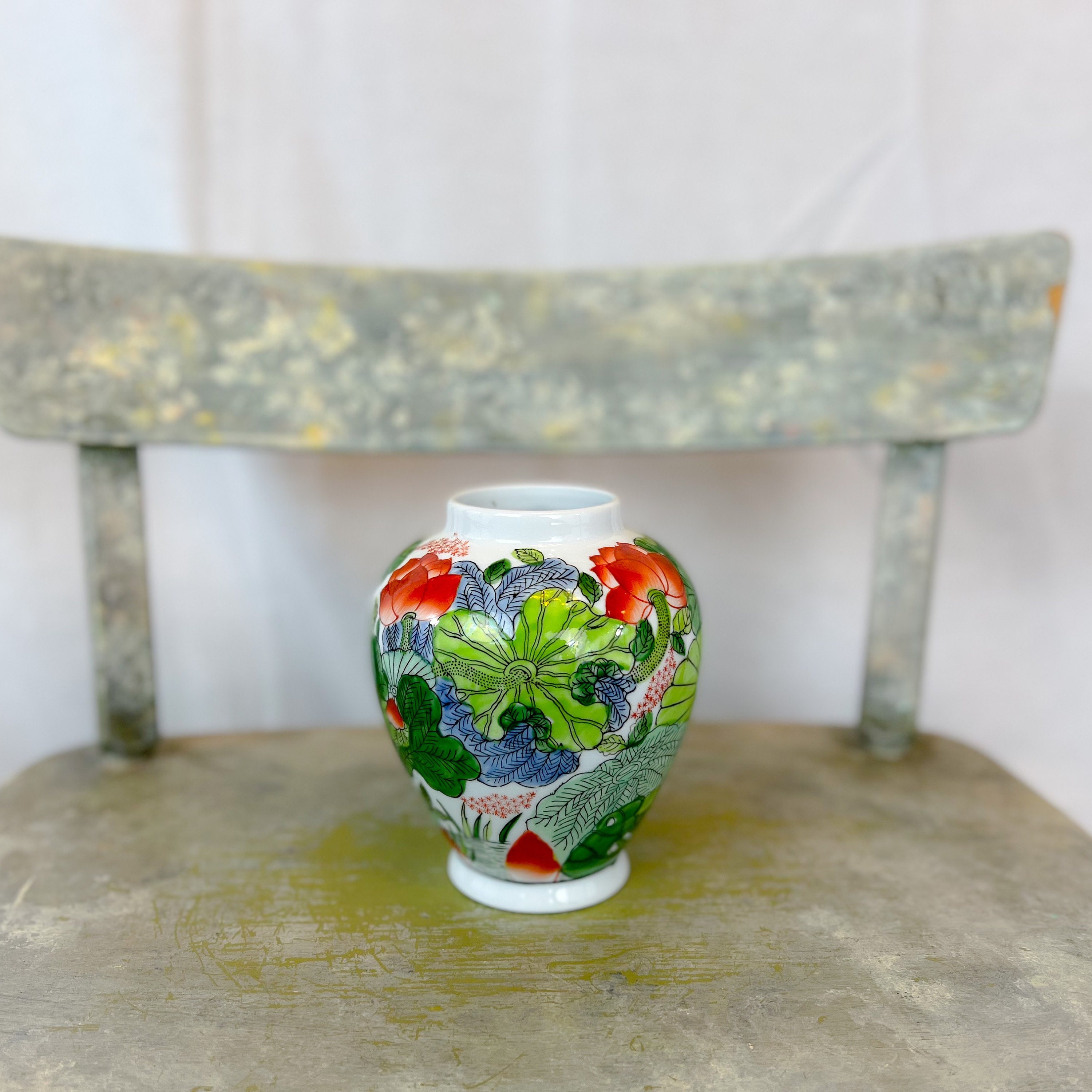 TFF Japanese Porcelain Ware Vase Hand Painted Decorated in Etsy