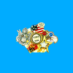 Vintage leger moeder broche - patriottische militaire moederspeld - gemaakt in de VS 2&quot;