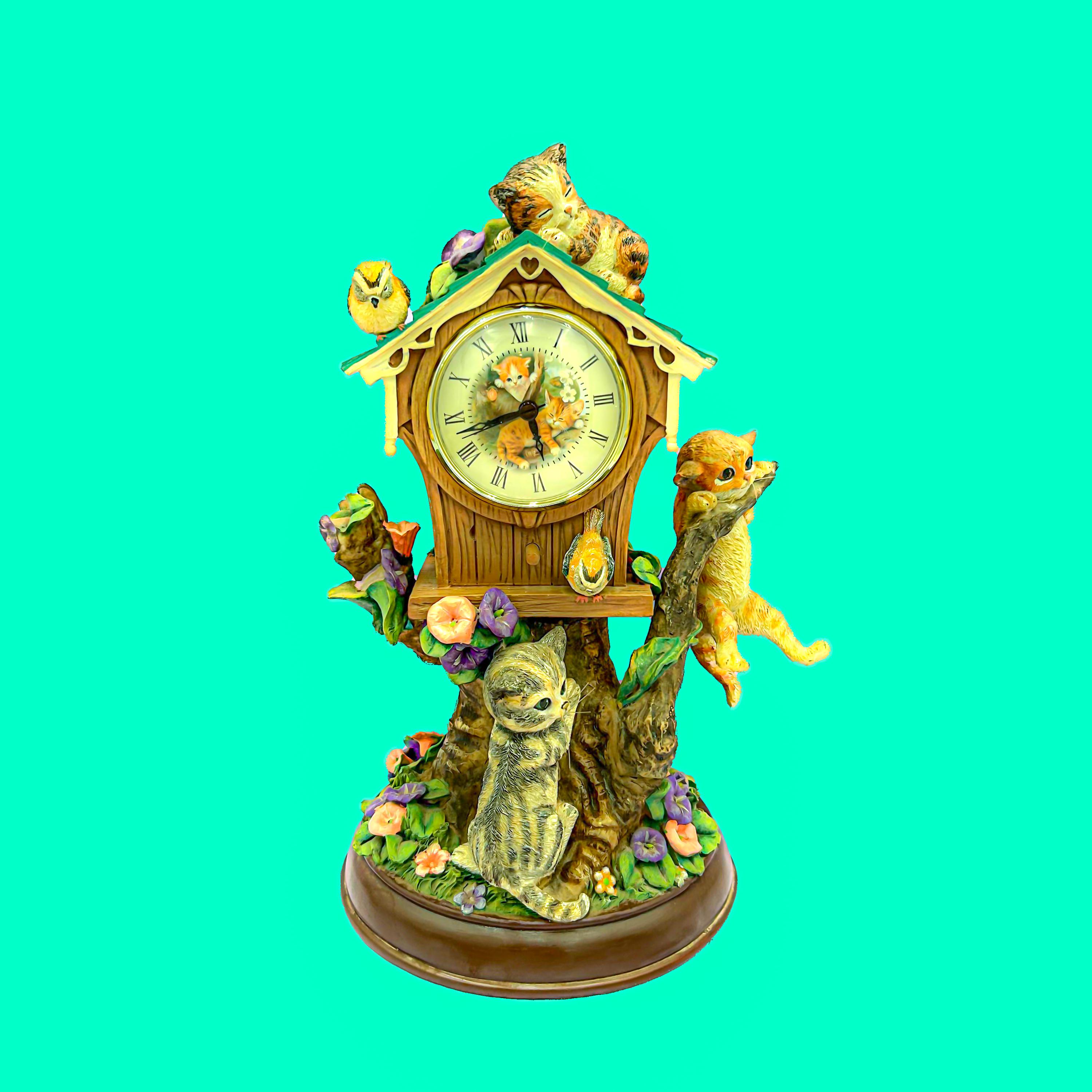 Vintage Bradford Exchange Kitten Clock – Timeless Tails Jurgen