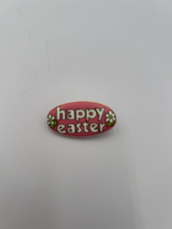 Vintage Hallmark Happy Easter Spring Ceramic Broo… - image 2