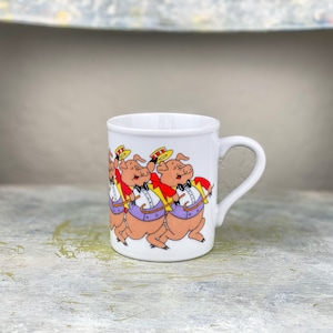 Vintage The Chorus Line PAPEL Pigs Rockettes Coffee Mug Cup Japan Piglets