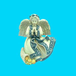Vintage Sarah’s Angels "Olga" Figurine (2002) - Horn of Plenty, MindSpring Studio Collectible