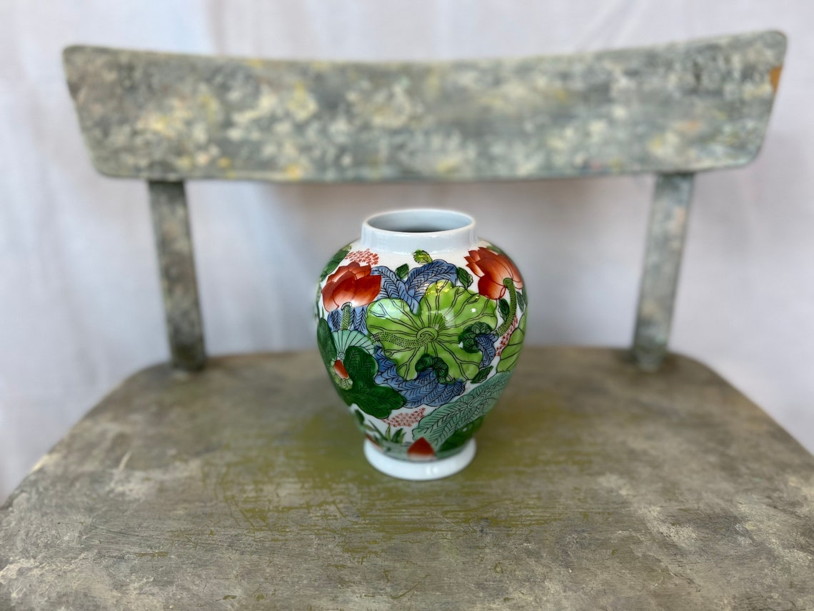 TFF Japanese Porcelain Ware Vase Hand Painted Decorated in Etsy