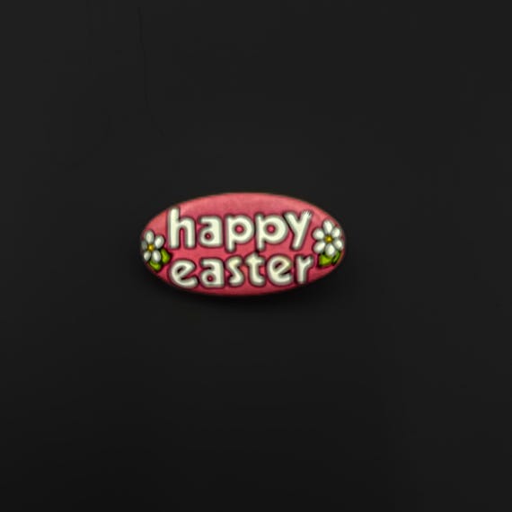 Vintage Hallmark Happy Easter Spring Ceramic Broo… - image 1