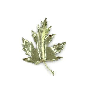 Huge Vintage Silver Tone Maple Leaf Brooch Pin - Nature Inspired Jewelry 4.5x3”
