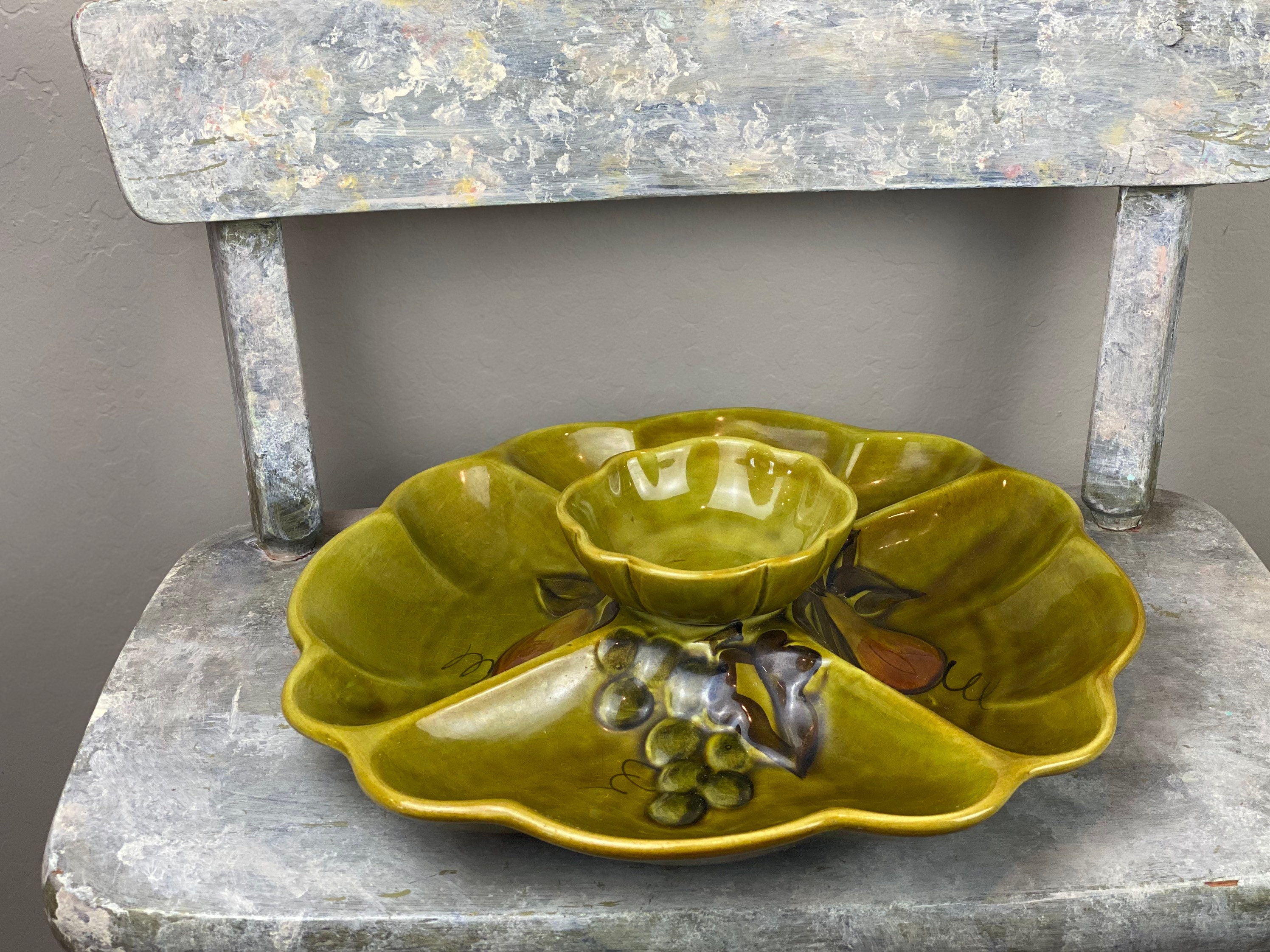 Vintage Mid Century Los Angeles Pottery Serving Platter Etsy