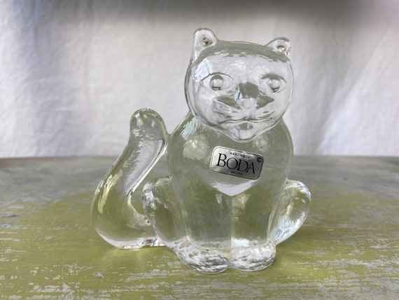 Vintage KOSTA BODA Glass CAT Bertil Vallien's Zoo Series Vintage KOSTA BODA Glass CAT Bertil Vallien's Zoo Series