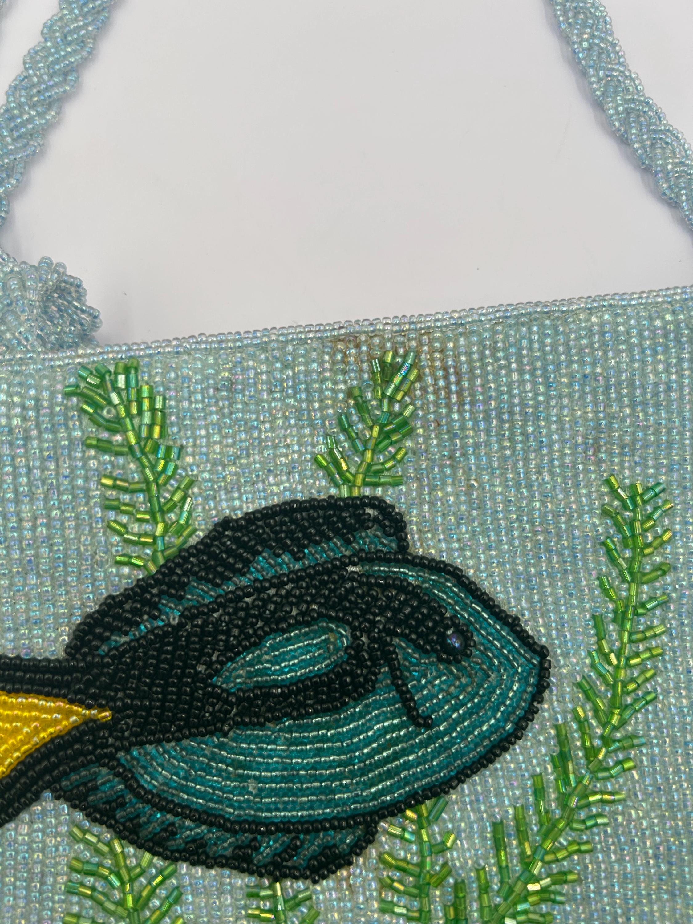 Buy Vintage Beaded Clown Fish & Tropical Fish Purse - Unique